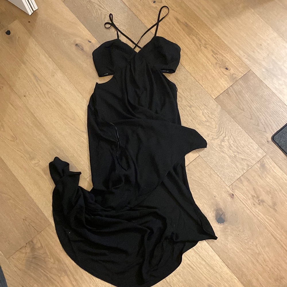 Express high low cutout strappy midi dress
